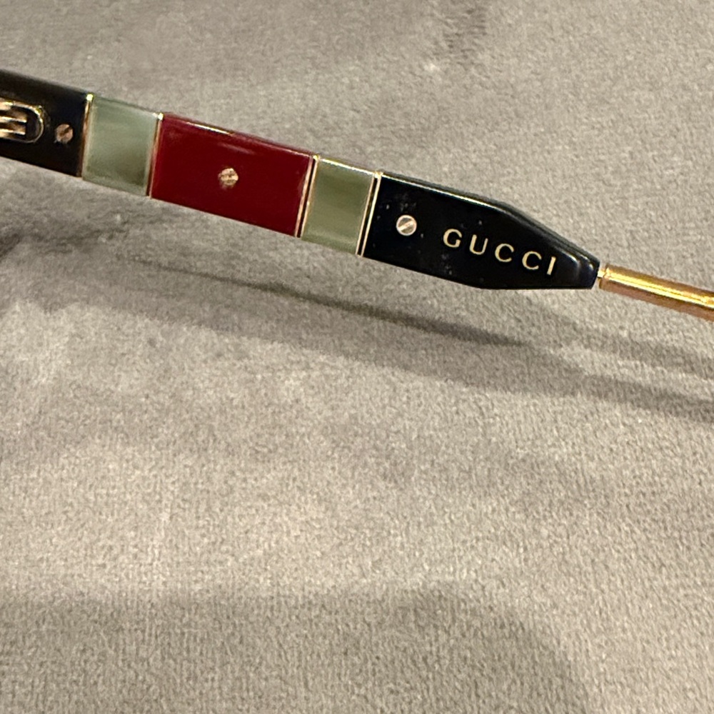 Gucci  Black and Gold Women's Glasses - Picture 5 of 7